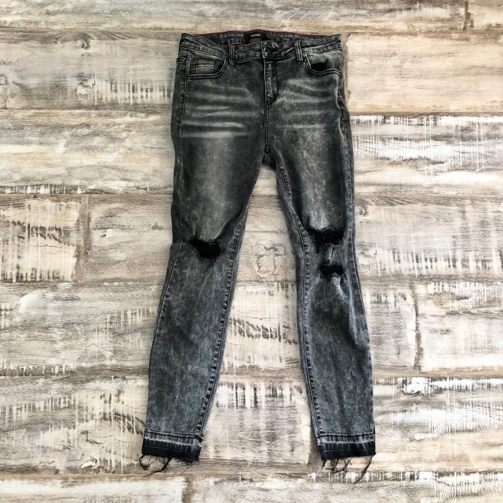 Black Ripped Skinny Denim Jeans